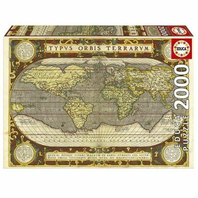 EDUCA Puzzle Weltkarte 2000 Teile
