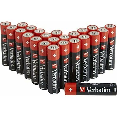 1x24 Verbatim Alkaline Batterie Micro Aaa Lr 03 Pvc Box 49504