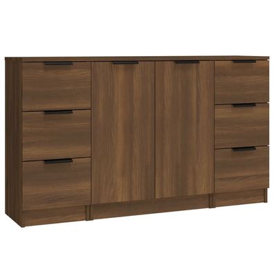 Sideboard mit Schubladen und Türen Braun Holzwerkstoff