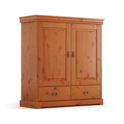 Highboard Tuscany 130 x 50 x 142 cm Kiefernholz Natur mit Türen und Schubladen