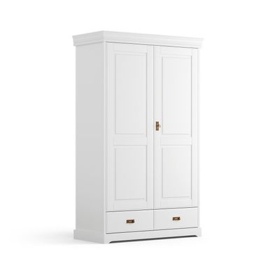 Kleiderschrank Tuscany Kiefernholz 2-Türig mit Schubladen 132x62x218cm