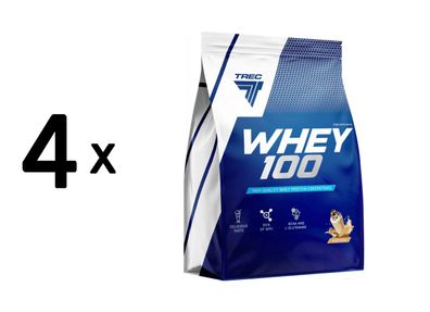 4 x Trec Nutrition Whey 100 (2275g) Cookies