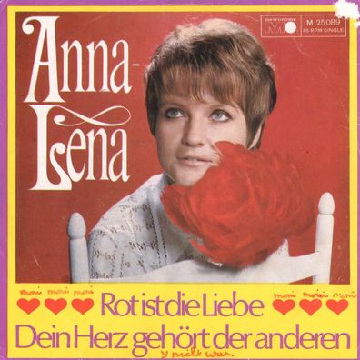 7" Cover Anna Lena - Rot ist die Liebe
