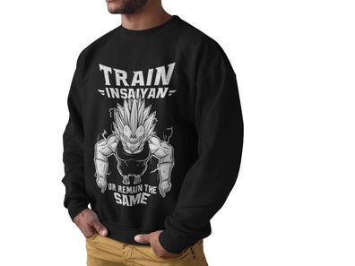 Öko Herren Pullover Sweatshirt Dragon Ball GYM Son Goku Train Saiyajin