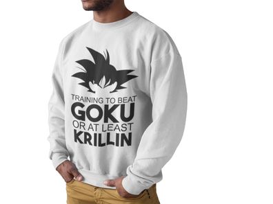 Herren Pullover Sweatshirt Dragon Ball Vegeta Son train to beat Goku Anime