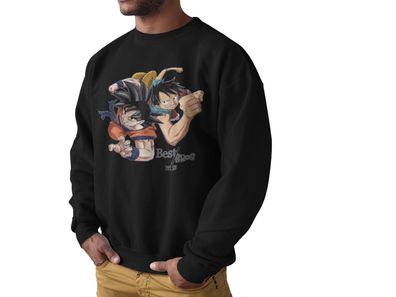 Herren Pullover Sweatshirt Dragon Ball Son Goku One Piece Monkey D. Luffy
