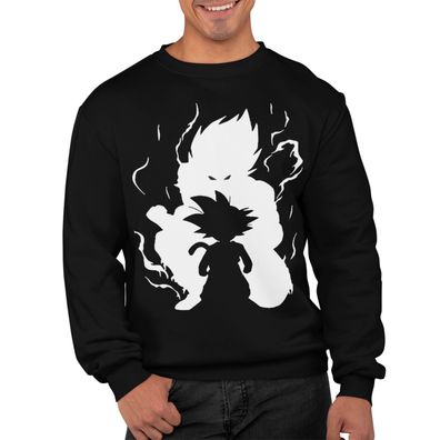 Herren Pullover Sweatshirt Dragon Ball Son Goku Kid Silhouette Anime