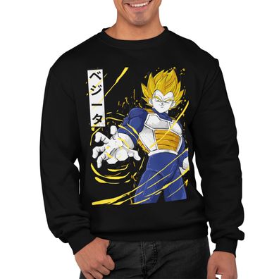 Herren Pullover Sweatshirt Dragon Ball Son Goku Kid vegeta Saiyajin Anime