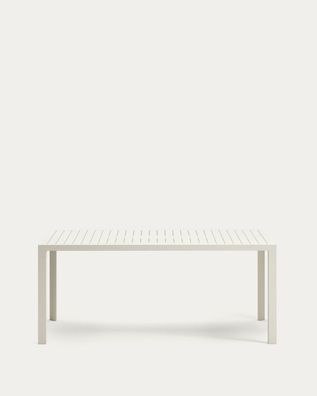 Gartentisch Culip 90x180x75cm Aluminium weiß Tisch Esstisch Outdoor Garten Neu