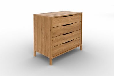 Kommode Swig aus Wildeiche massiv geölt 95x50 cm mit 4 Schubladen