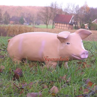 Schwein Schweinchen Dekorationsfigur für Haus und Garten Schweinchen rosa ländliche