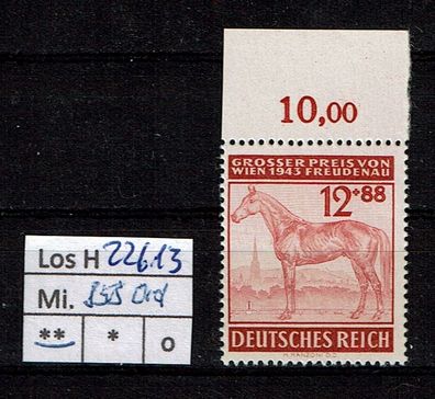 Los H22613: Deutsches Reich Mi. 858 * * Rand oben