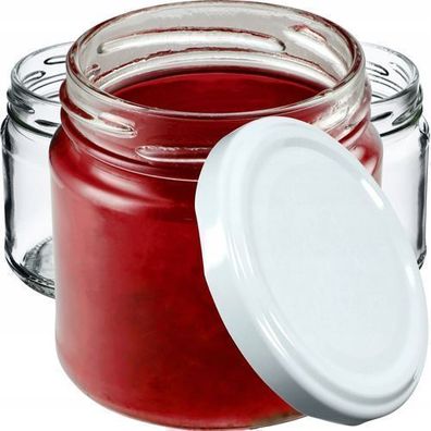 KADAX Kleine Einmachgläser 200 ml, Marmeladengläser (100 Stück, Weiß)