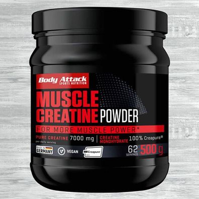 Body Attack Muscle Creatine 500g Dose