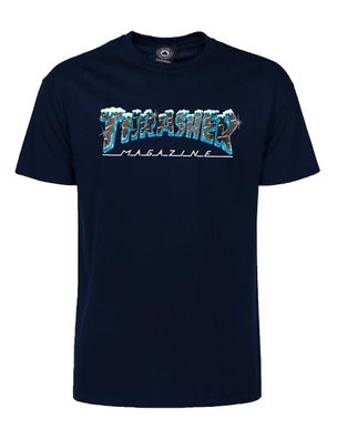 Thrasher T-Shirt Black Ice navy - Größe: S