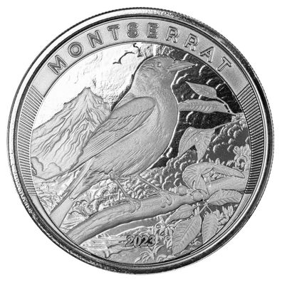 1 oz 999 Silbermünze Scottsdale Mint - Montserrat - 2 Dollar EC8 - Pirol Oriol 2023