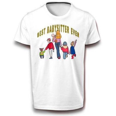 Babysitter mit Kinder Lieblingssuperheldin Spruch Mädchen Tagesmutter Nanny T-Shirt