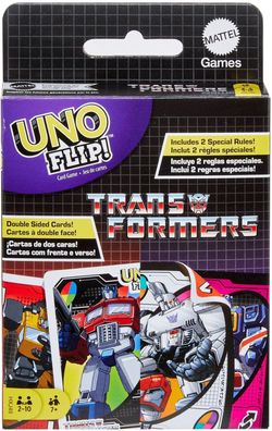 Transformers Flip! Heroes UNO Spielkarten - Gesellschaftsspiel, Familienspiel