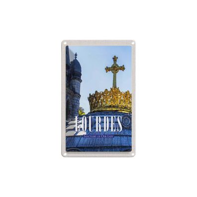Blechschild 18x12 cm - Lourdes Sanctuary Of Our Lady