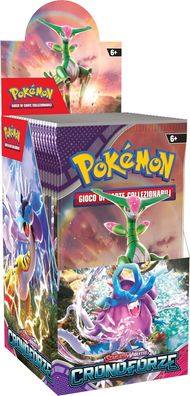 Pokémon Display mit Booster-Packs aus der Erweiterung italienische Ausgabe