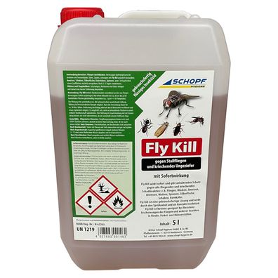 Schopf Fly Kill - gegen Stallfliegen und kriechendes Ungeziefer, 5 Liter