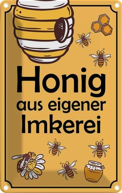Blechschild 20x30 cm - Honig aus Eigener Imkerei