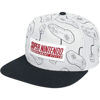 Nintendo SNES Snapback Cap - Nintendo Gaming Mützen Caps Hats Kappen Hüte