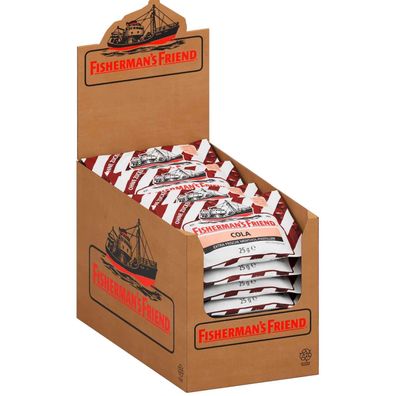 24 x 25g Fishermans Friend Cola o. Zucker - 600g - NEU - NEU - NEU