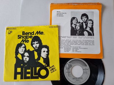 Hello - Bend me, shape me 7'' Vinyl Germany WITH PROMO FACTS