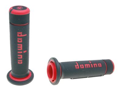 Griffe Satz Domino A180 ATV Daumengas 22/22mm schwarz-rot