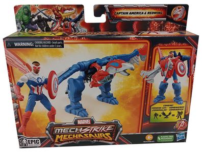 Hasbro F6675 Marvel Mechstrike Mechasaurus Captain Amerika und Redwing Actionfig