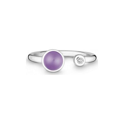 QUINN - Ring - Silber - Diamant - Amethyst - Wess. (H) - Weite 56 - 21191633