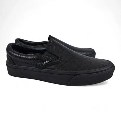 VANS Classic Slip-On Sneaker Slipper Leder Schuhe Schwarz Gr. 35 NEU