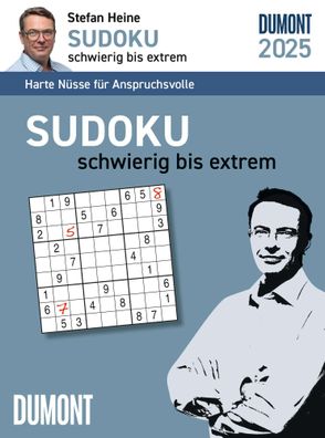 Kalender 2025 -Stefan Heine Sudoku schwierig bis extrem TAK 2025- 11,8 x 15,9cm