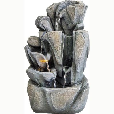 Granimex Jarro Brunnen inkl. Pumpe und LED-Beleuchtung 45x28x26 cm