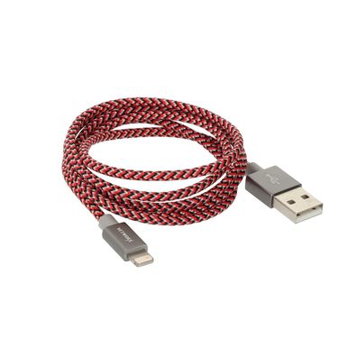 Networx Fancy 2.0 Lightning USB Daten und Ladekabel 1 m rot schwarz weiß