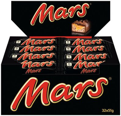 Mars Schokoriegel 32 x 51g - Mindestabnahme 4 Karton a´ 32 Stück