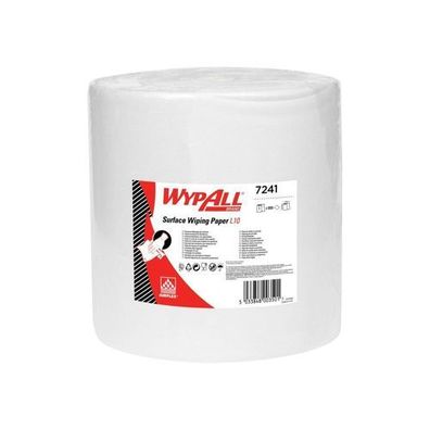 WYPALL L10 Extra + Wischtécher, Großrolle,1lg, 38x33cm, 385m, weiß, perforiert,1000 B