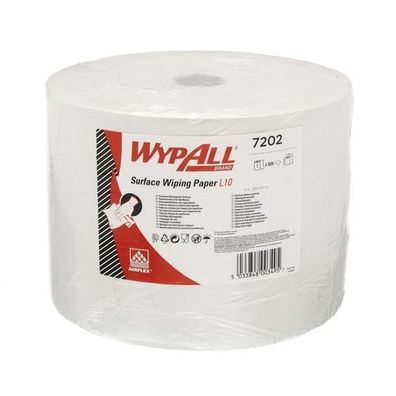 WypAll Papierwischtuch fér Oberflächen, Großrolle L10, 23,5cm,1lg, weiß, 1000 Bl/ Ro.