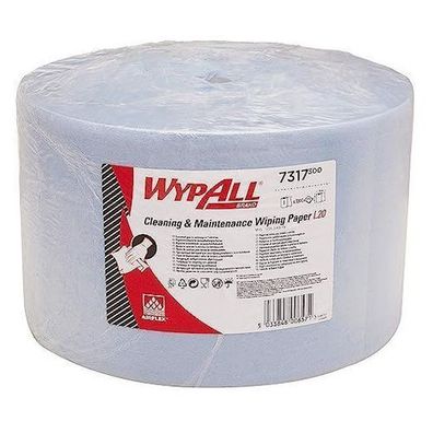 WypAll Papierwischtuch fér Instandhaltungsarbeiten, Großrolle L20, 23,5x38cm, 2lg, bl