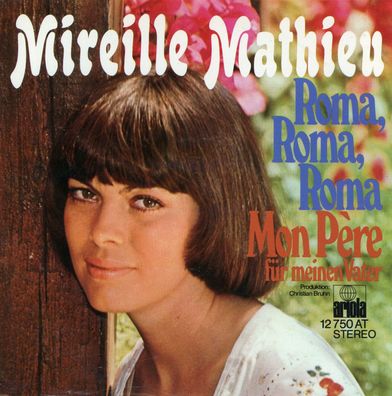 7" Cover Mireille Mathieu - Roma Roma Roma
