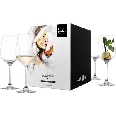 Eisch Weißweinglas Superior Sensisplus - 4 Stück im Geschenkkarton 500/3 | Weinglas
