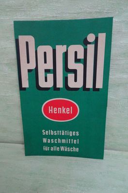 alte Henkel Schild Bild Poster Plakat Werbung Persil Selbsttätiges Waschmittel