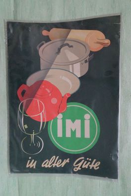 alte Henkel & Cie GmbH Schild Bild Poster Plakat Werbung Imi in alter Güte 50er Jahre