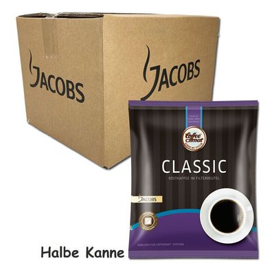 39,47€/1kg) Jacobs Kaffee halbe Kanne, Coffeemat, 55 Beutel