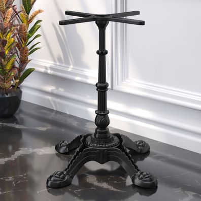 PARIS | Bistro Tischgestell | Schwarz | 4 Fuß: Ø 55 cm | Säule: 72 cm | Tischgestell