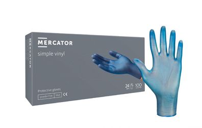 Mercator Simple Vinyl PF Untersuchungshandschuhe puderfrei – Blau