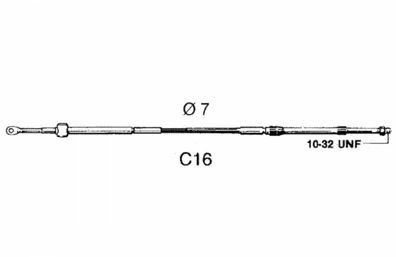 Ultraflex C16 Schaltzug & Bowdenzug Mariner