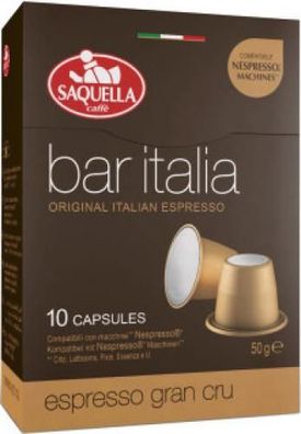 Saquella Caffe Bar Italia Espresso Gran Cru 10x5g