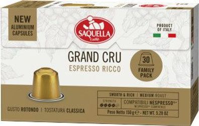 Saquella Gran Cru Espresso Ricco Kapseln 30x5g